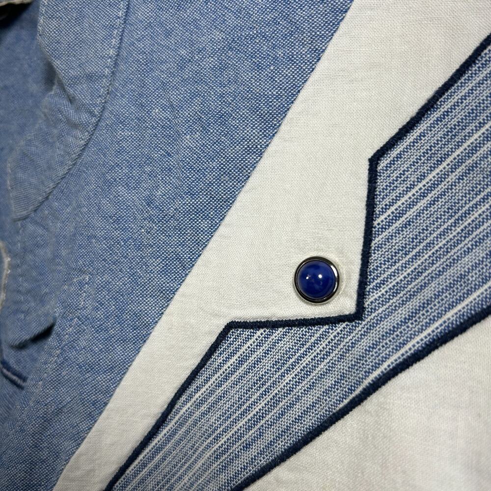 Vintage Western 1849 Authentic Ranchwear Shirt M Arrow Feather Stud Detail USA - Picture 6 of 10